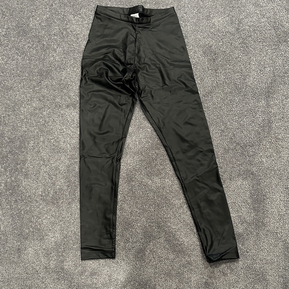 Zara Classic girls vegan leather leggings